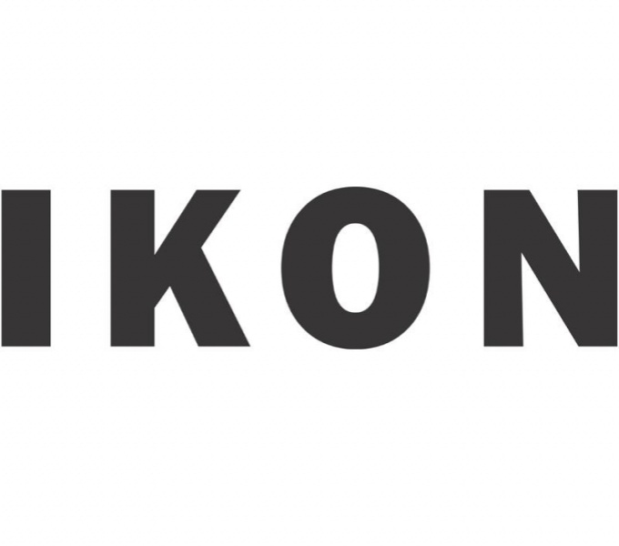 A white background with the name IKON in bold, black capital letters.