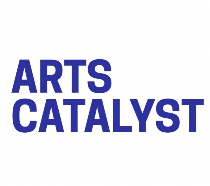 Arts Catalyst in bold purple font, all in capitals and aligned to the left. Arts is above the word catalyst.